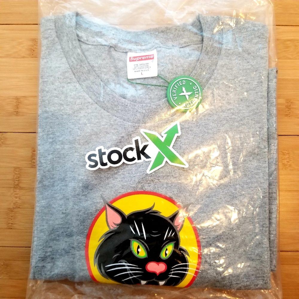 Supreme black cat Tee shirt